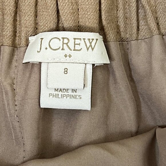 J.Crew Wool Blend A‑Line Skirt Beige Tan Size 8 Lined Classic Workwear - Picture 3 of 5